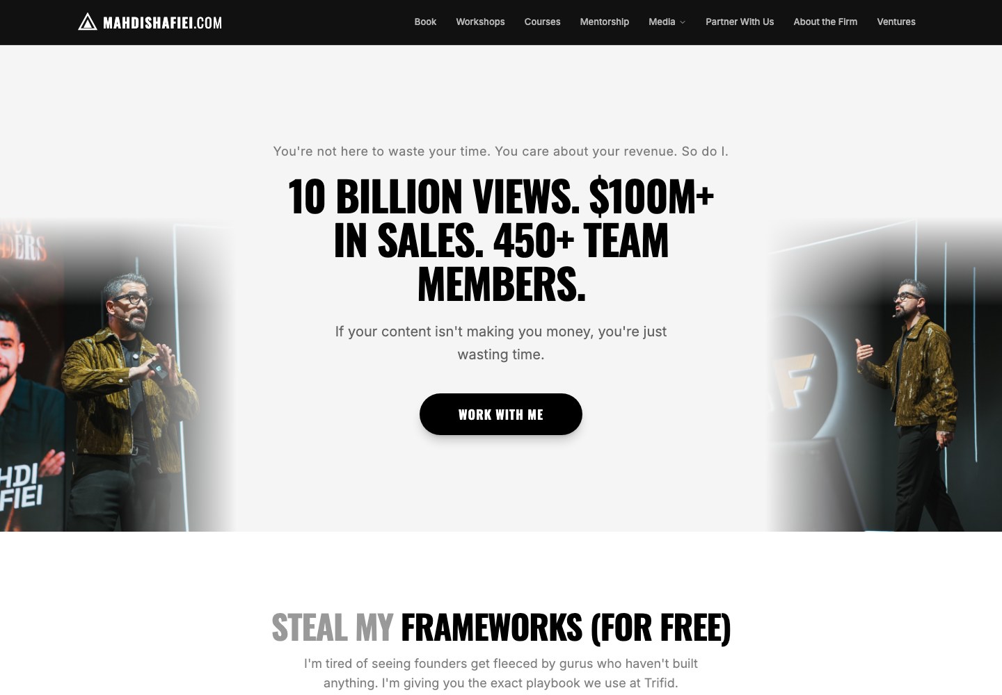 Mahdi Shafiei founder and speaker website homepage